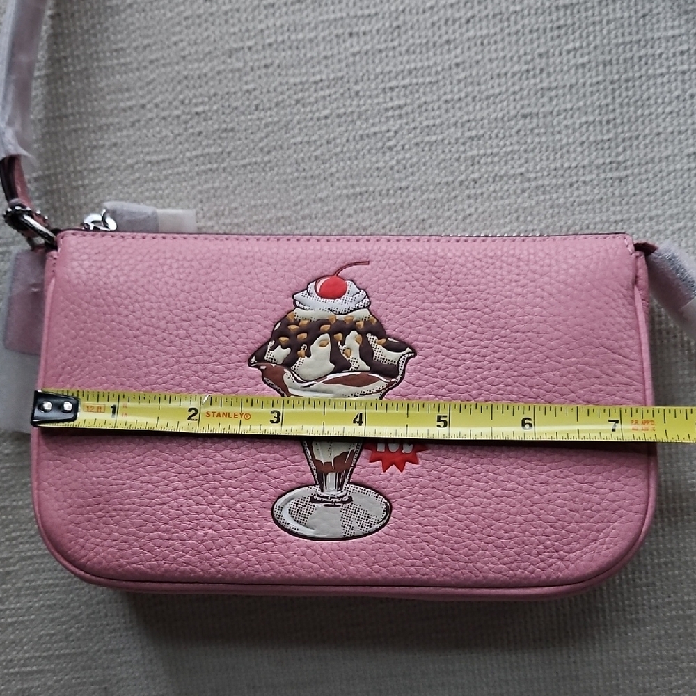 Coach Sundae Embroidered Pink Shoulder Bag - Picture 10 of 13